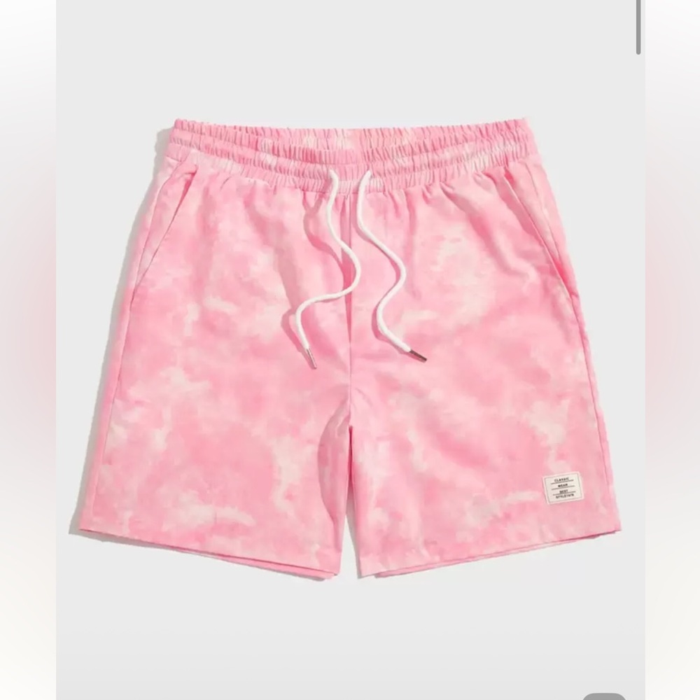 Pink Tie-Dye Swim Shorts